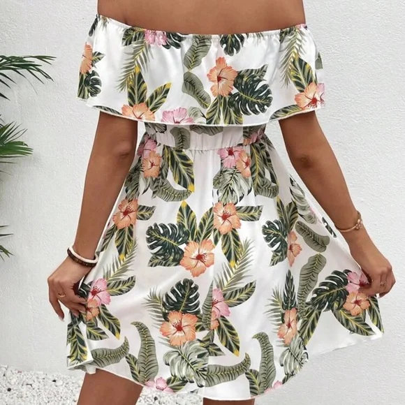 New Floral Off-Shoulder Dress - Picture 5 of 5